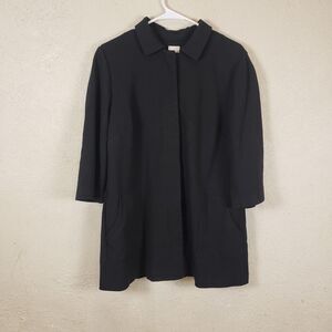 Chico’s Black Stretch Ponte Knit Blazer Jacket Size 2 Large